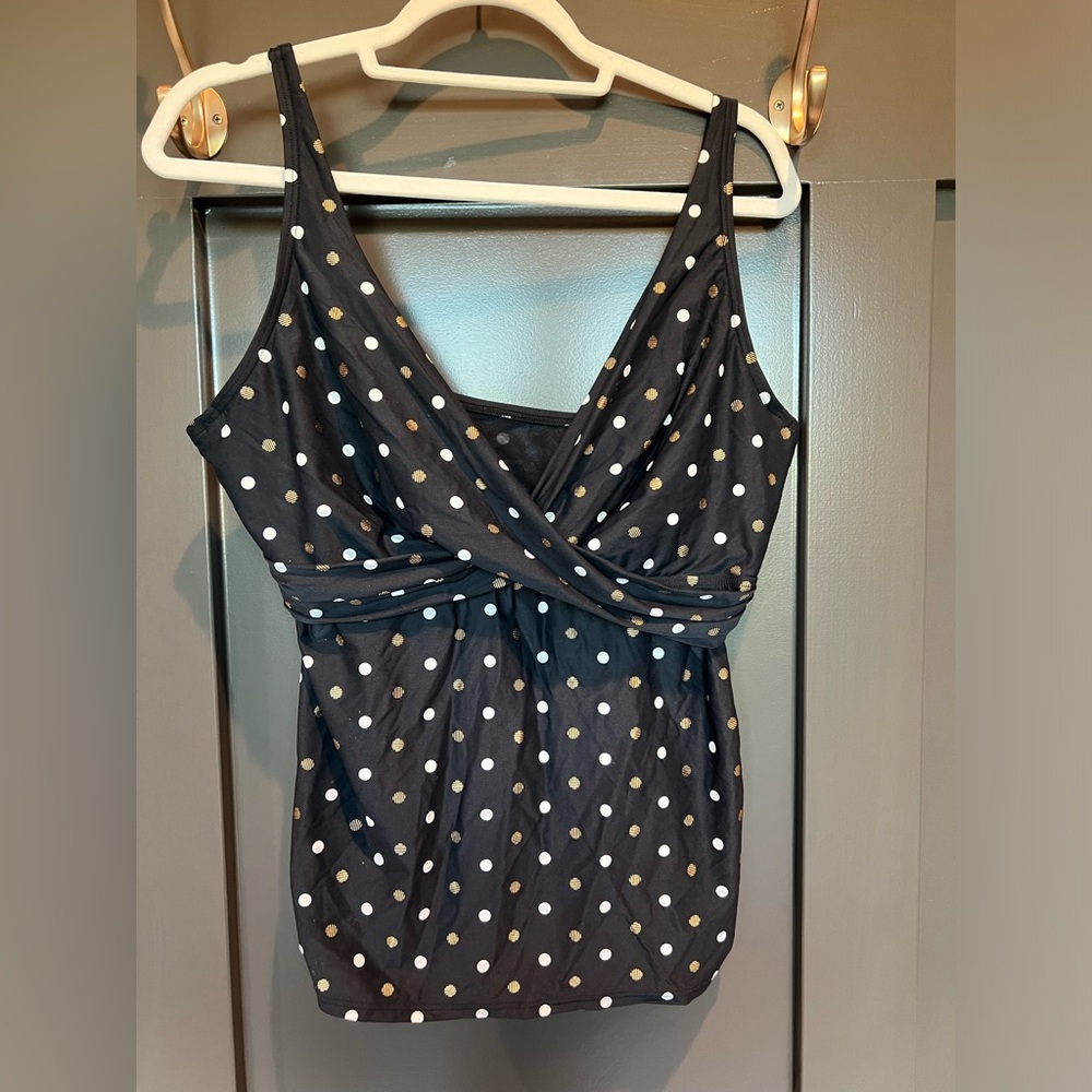 Captiva by Christina Swim Top with Polka Dots